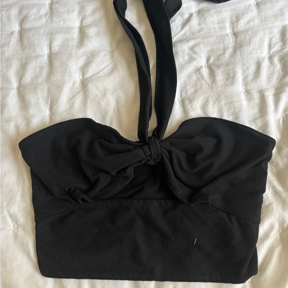 SHEIN Black Halter Top